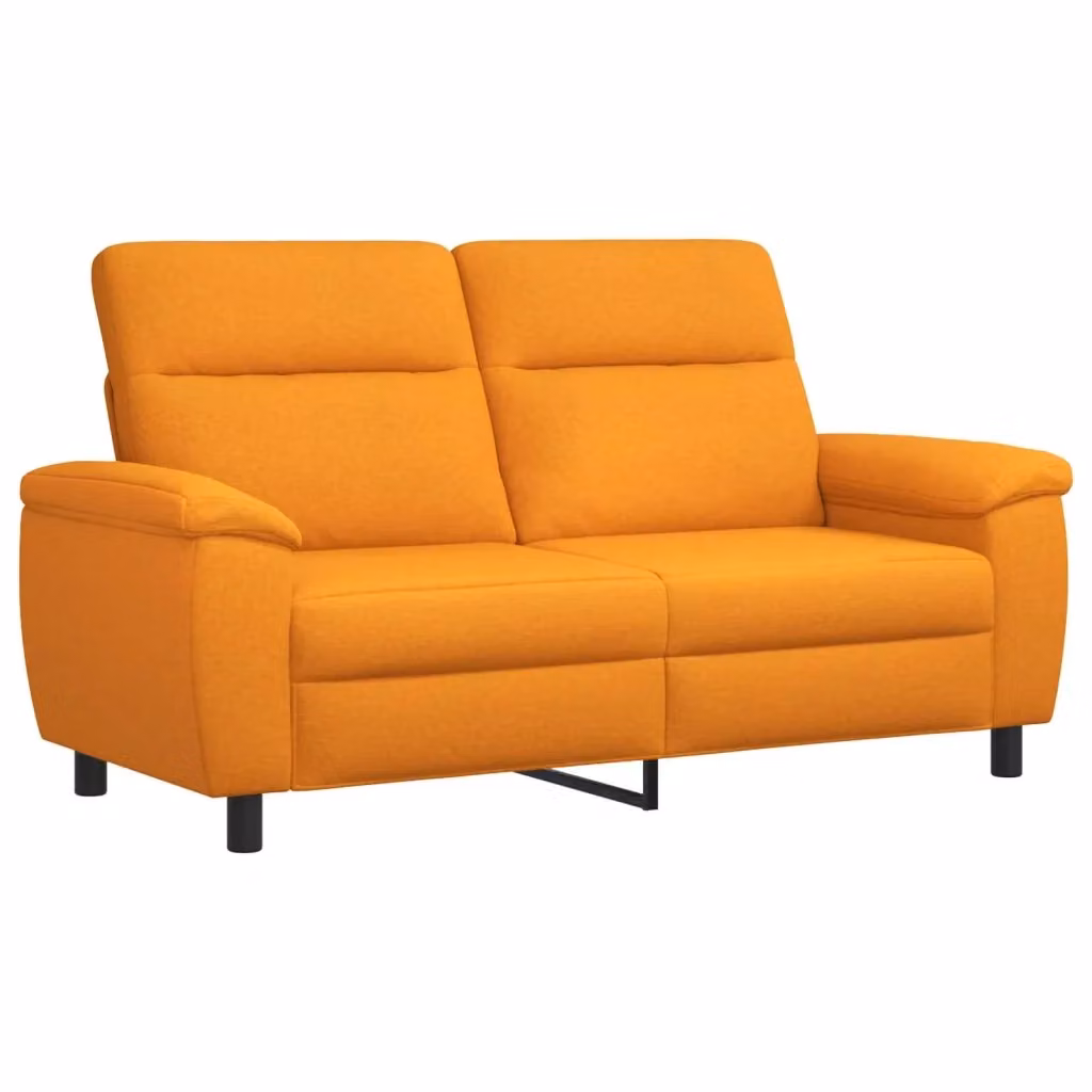 Divano moderno vidaXL in tessuto giallo e arancione con struttura in metallo L: 178 cm, P: 90 cm, H: 95 cm – 2