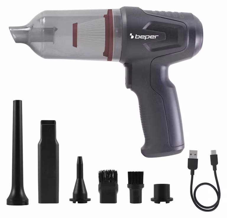 BEPER P202ASP410, aspirapolvere e soffiatore 2-in-1, senza spazzole, per auto