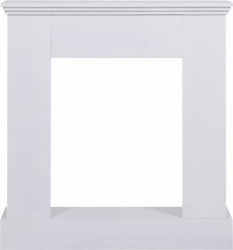 Cornice per camino Rebecca Mobili 98x93x23 cm in bianco Paulonia