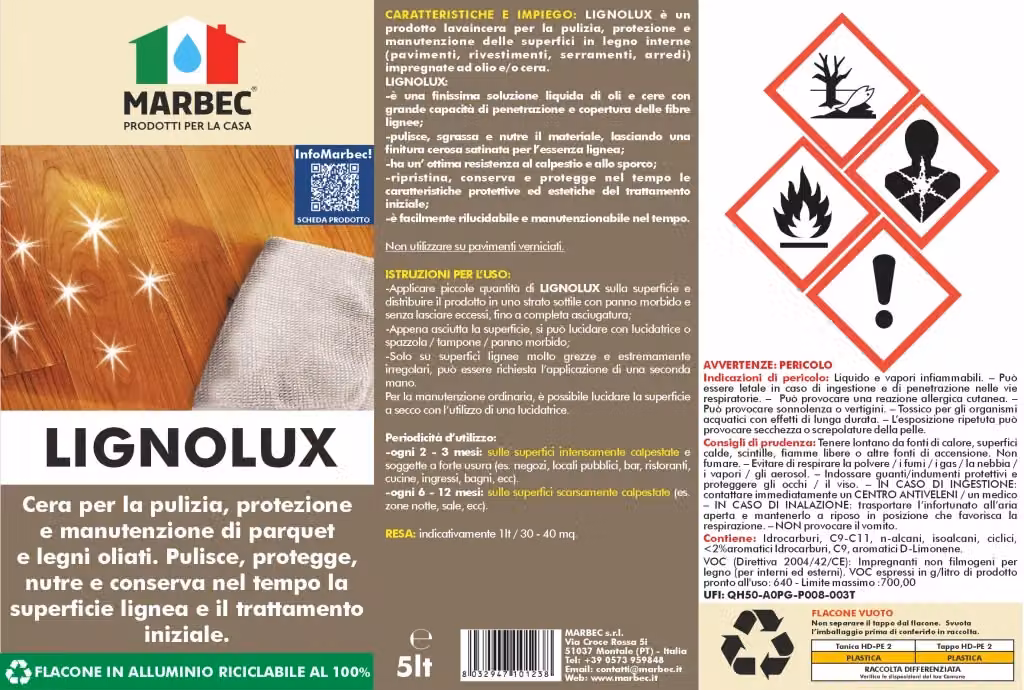 Lavaincera Marbec Lignolux Colore Argento 5 l – 2