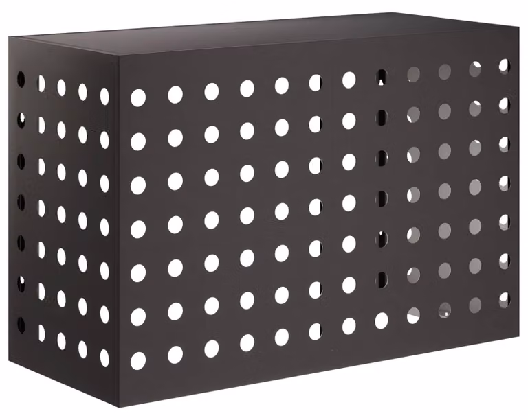 Coperchio per aria condizionata nero 90 x 40 x 60 cm acciaio