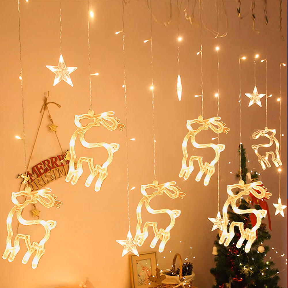 3M Window Fairy Lights Battery Operated, bianco caldo Led Fairy Lights Indoor Garden Party Balcony Christmas Decoration Decorazione di Natale