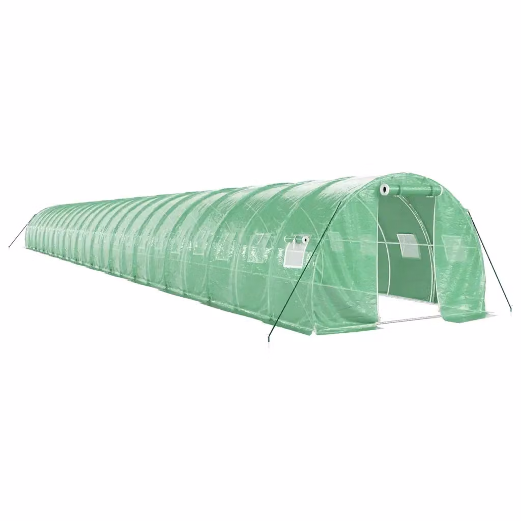 Serra Videx con Telaio in Acciaio Zincato Verde, Copertura in Policarbonato, L: 24 m, P: 3 m, H: 2 m – 2
