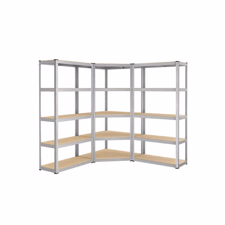 Set di Scaffale Angolare a 5 Ripiani