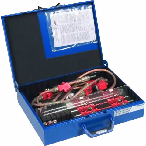 Set di messa a terra e cortocircuito Dehn VI per quadro di distribuzione cavi con valigetta in lamiera d'acciaio 745901