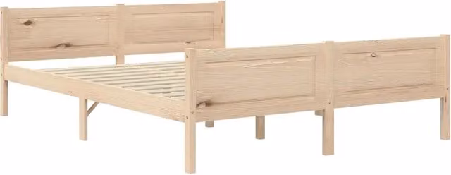 Giroletto senza Materasso-Struttura Letto 140x200 cm in Legno Massello di Pino 994397