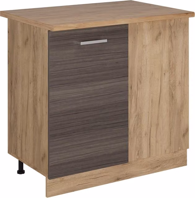 Mobile ad angolo cucina R-Line Grigio nobile/Rovere dorato 86 cm, PL Rovere Vicco