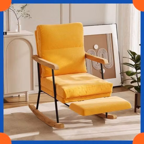 Sedia a sdraio - Tela di cotone - Sdraio ripiegabile - Sedia per allattamento - Giardino