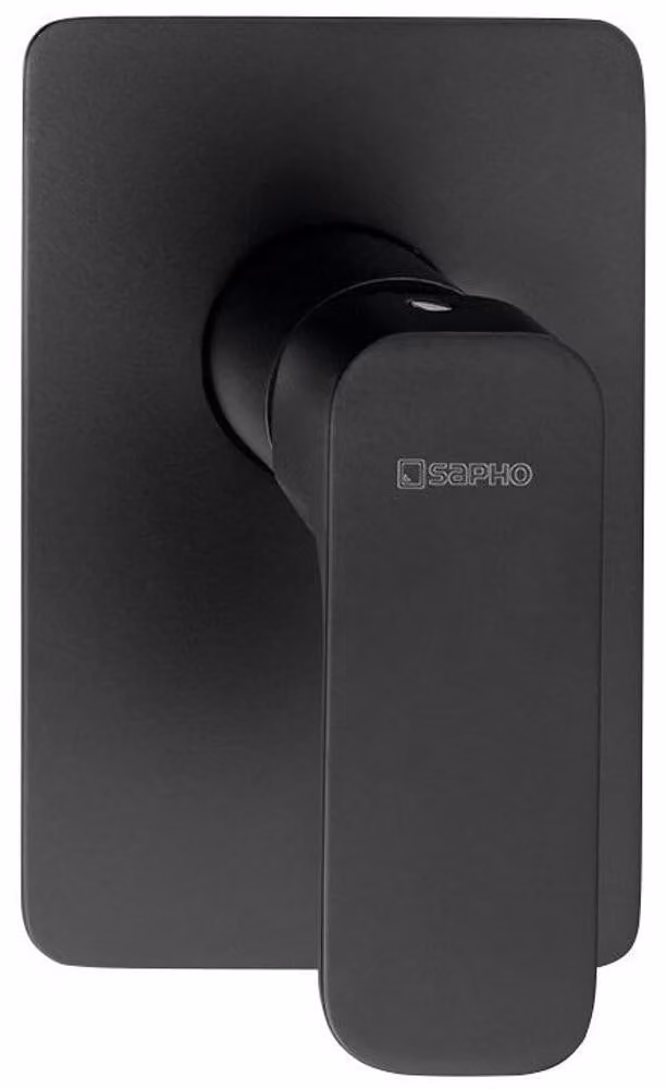 Sapho Spy - Miscelatore da incasso per doccia con corpo, 1 uscita, nero opaco PY41/15