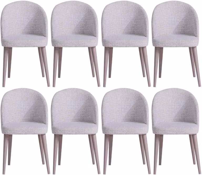 Sedia, stile moderno, colore bianco, legno, tessuto morbido, cucina, sala da pranzo, nuova