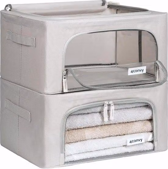 Contenitore pieghevole Famanu per l'organizzazione di vestiti - 42 cm di lunghezza x 32 cm di larghezza x 4,5 cm di altezza