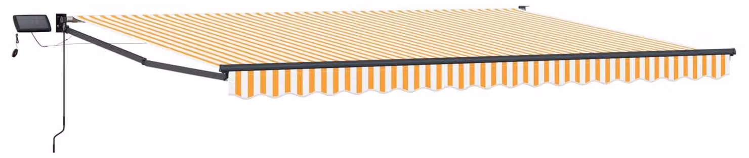 Tenda retrattile manuale con LED 5 x 3 m