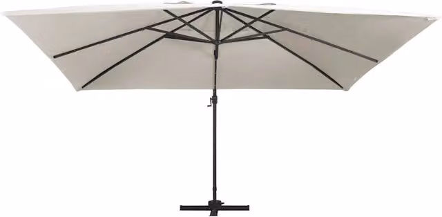 Ombrellone a Sbalzo con LED Palo in Alluminio 400x300 cm Sabbia 47004