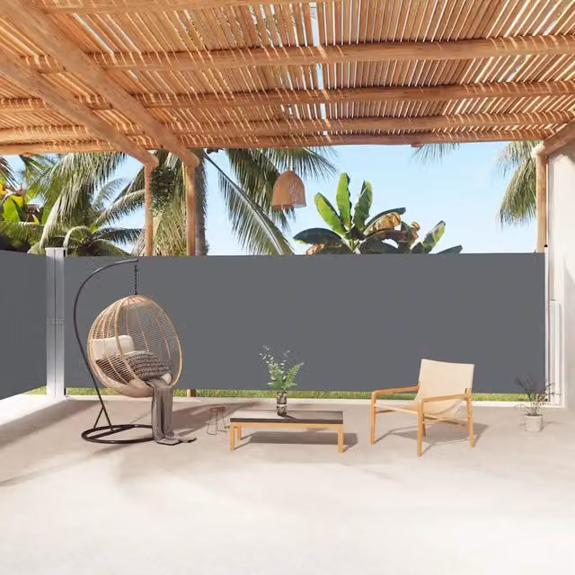Tenda da Sole Laterale Retrattile-Tenda parasole per balcone Antracite 180x1000 cm 127603