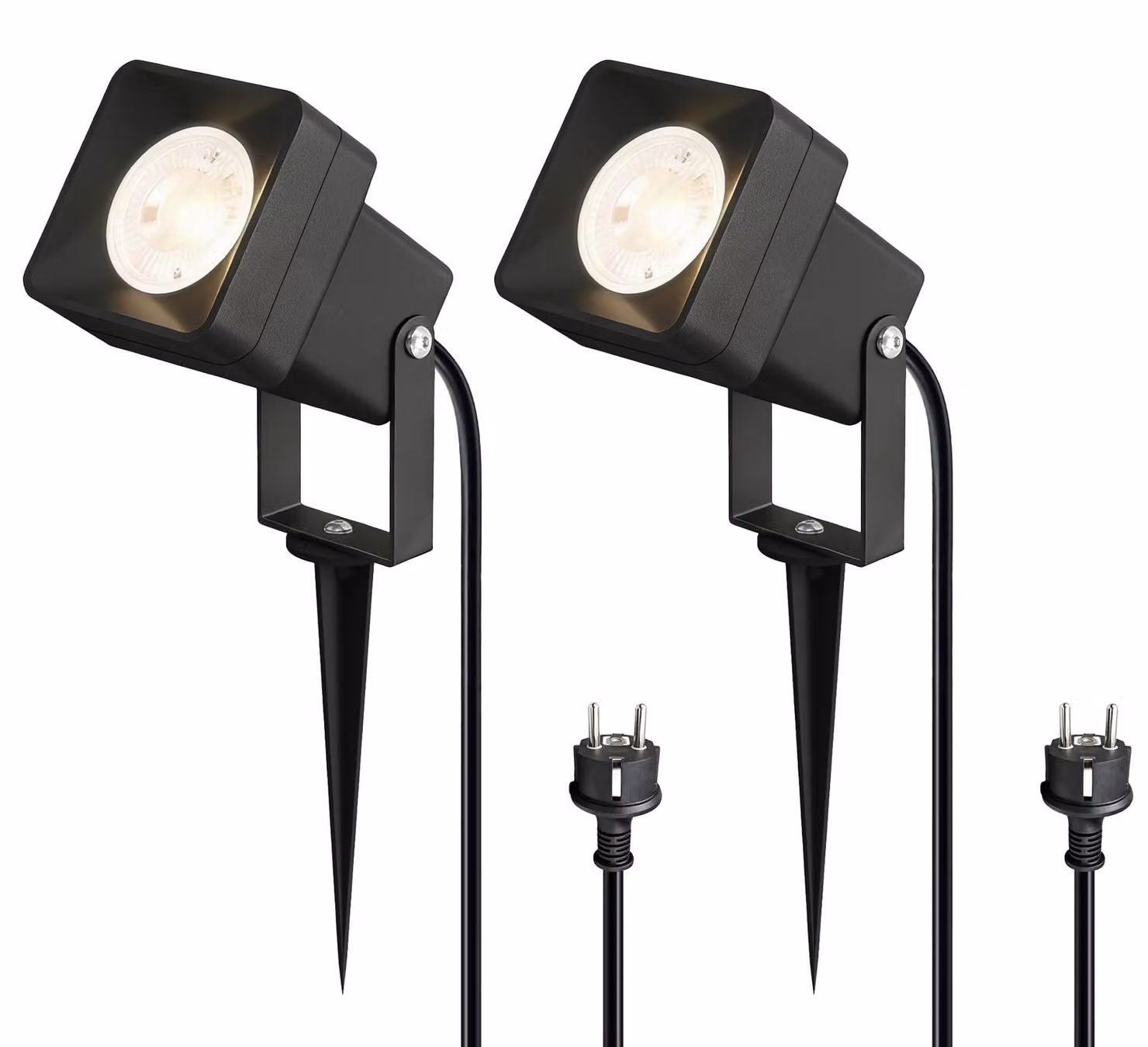 Fareto da giardino a LED per esterni, grado di protezione IP65 (resistente all'acqua), 5W, attacco GU10, luce bianco caldo