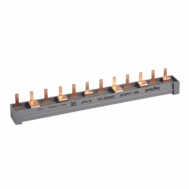 Legrand 404940 Guida a perni 2 poli, 6x2, L+N, 10 mm²