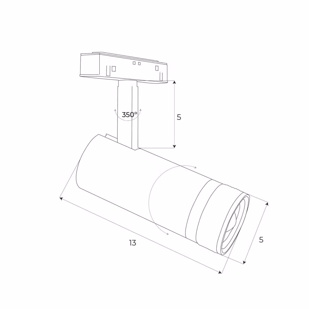 Faretto magnetico LED Zigbee da 13W 783lm dimmabile nero con temperatura colore regolabile 2700-5000K – 2