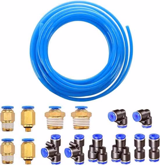 Tubo flessibile inPoliuretanoda 10 m, 4 mm x 2,5 mm, blu, con raccordi
