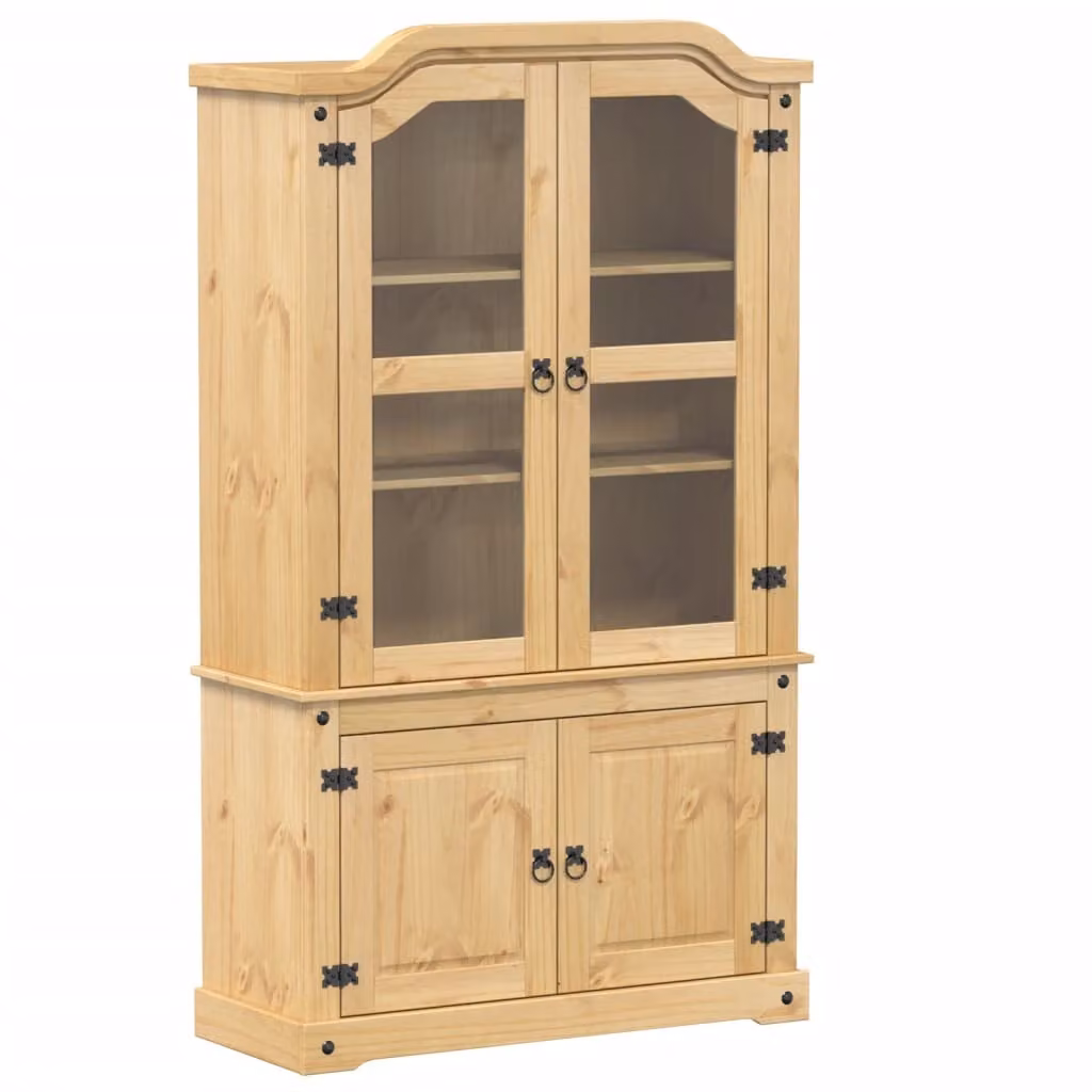 Vetrina 103,5x42x180 cm in Legno Massello di Pino