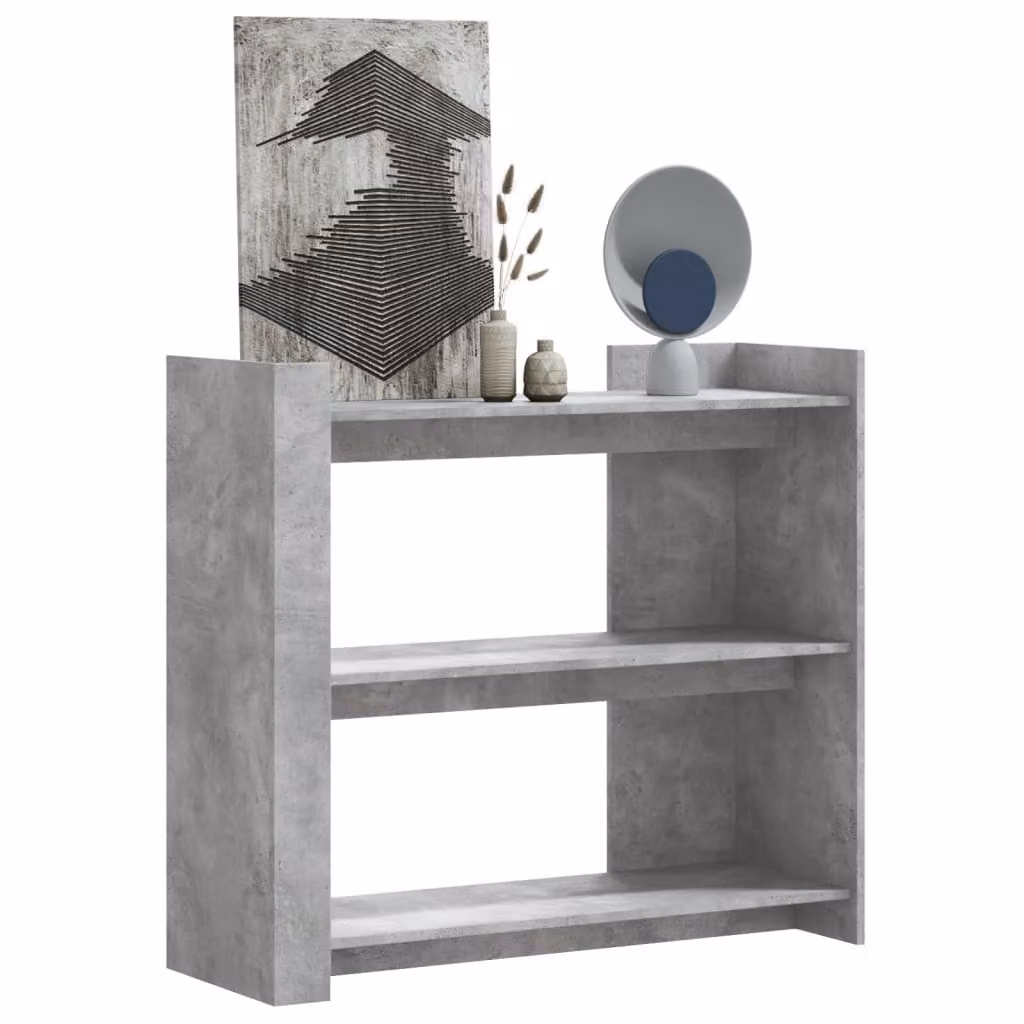 vidaXL Tavolino Consolle in Multistrato Grigio, L 100 x P 35 x H 90 cm