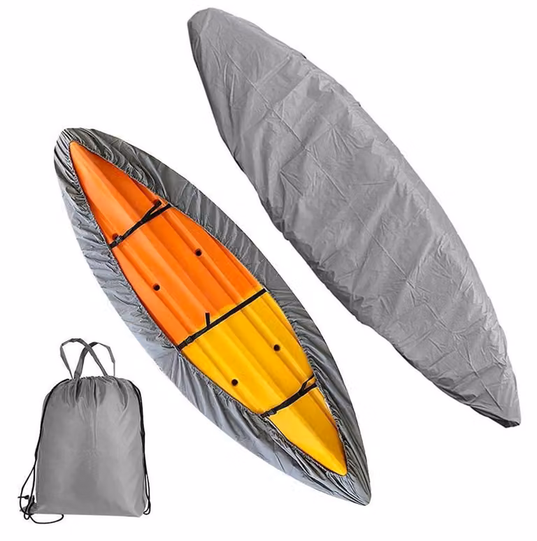 Telo protettivo per kayak, 420D Oxford, grigio, lunghezza 3,1-3,5 metri, impermeabile, protezione solare, protezione dalla polvere