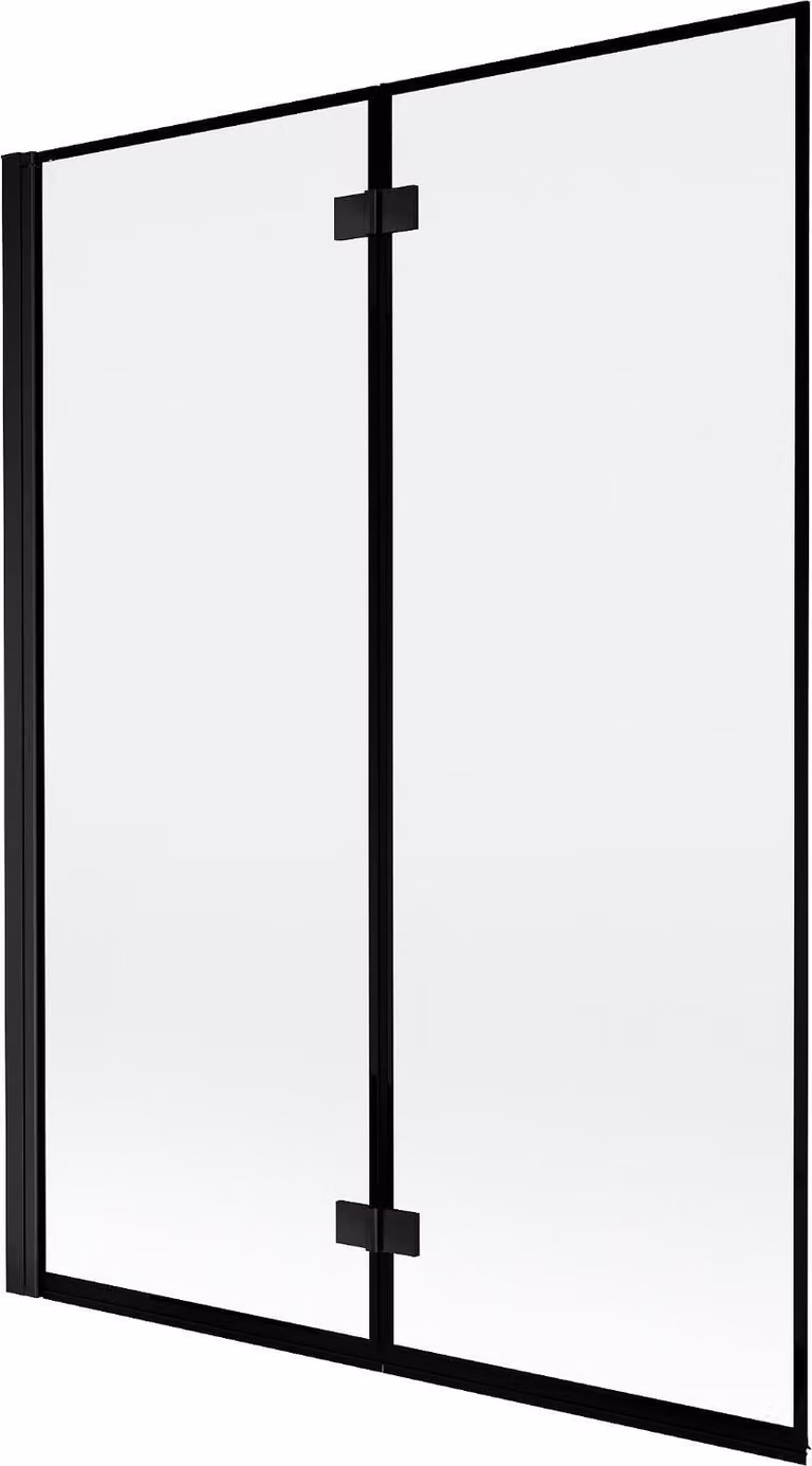Mexen Mist paratia da doccia a 2 ante sinistra 130 x 150 cm, cornice nera, nero - 8A9-130-002-70-70-L