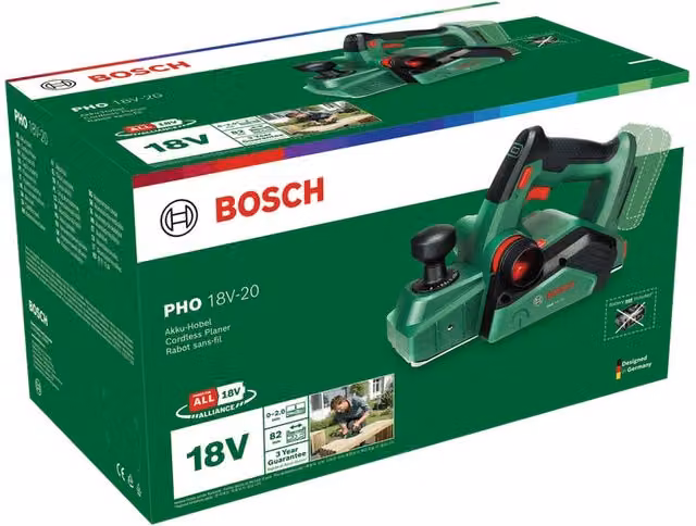 Pialla a batteria Bosch PHO 18V-20 verde senza batteria