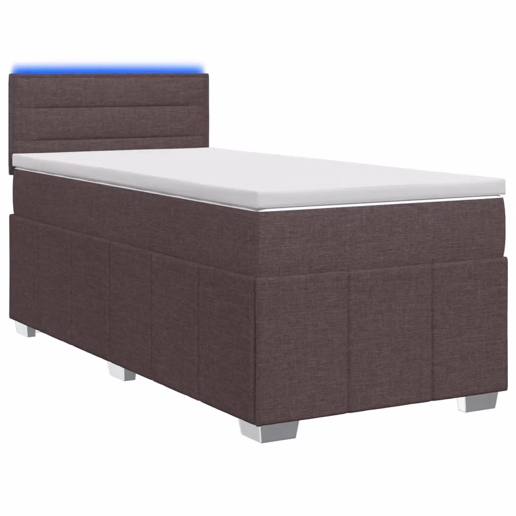 Letto box spring con materasso ibrido vidaXL con base contenitore e porta USB, L/P: 90 x 200 cm, Multicolore – 2