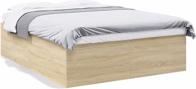 Letto matrimoniale | Letto per adulti | Giroletto Rovere Sonoma 150x200 cm in Legno Multistrato