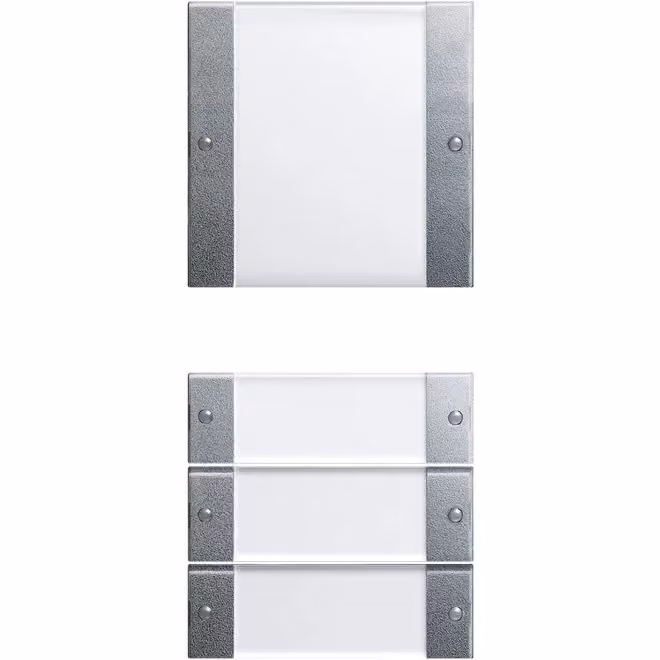 Gira 213426 Set di interruttori a bilanciere quadruplo, sistema BSF 55, trasparente/colore alluminio