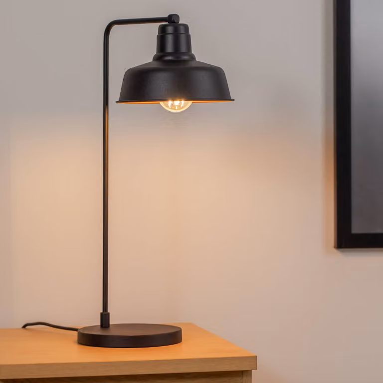 Lampada da tavolo Berceste 181BLACK-ML Opviq, Nero, Soggiorno / Sala da pranzo, Metallo, Lampada da tavolo