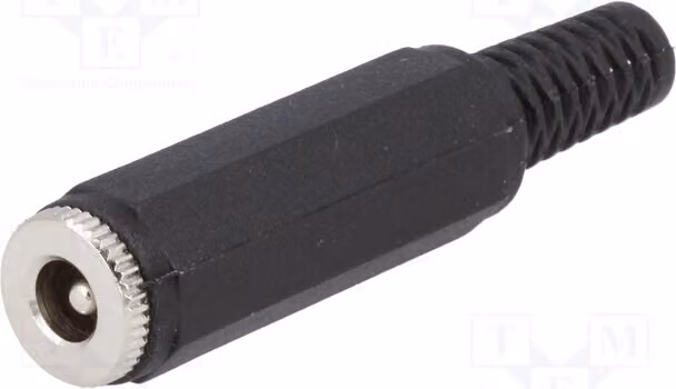 1 connettore maschio per alimentazione CC, 5,5/2,5 mm, connettore CC da 5,5 mm