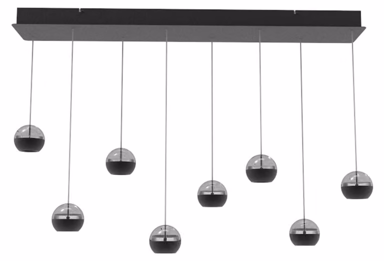 Lampada a sospensione - nero - BELLUNO - vetro metallo - lampada di design - LED - 4592ZW - Steinhauer Exclusive