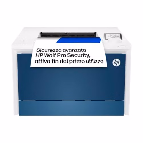 HP Color Laserjet Pro 4202dn, Stampante a SIngola Funzione A4, Stampa Fronte e Retro Automatico a colori, 33 ppm, Ethernet, HP Smart, Blu/Bianca