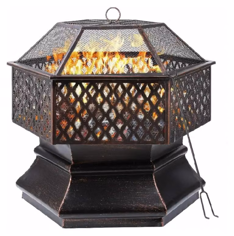 Barbecue a carbone, diametro 66 cm, realizzato in metallo