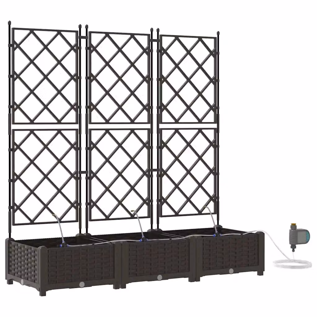 Set di 3 fioriere da esterno vidaXL in acciaio marrone per piante ornamentali – 2