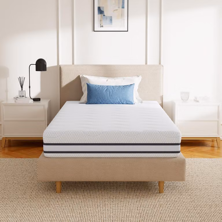 Materasso in gel a 7 zone, dimensioni 90x200 cm | Durezza H2 e H3 | Materasso arrotolabile, altezza 16 cm