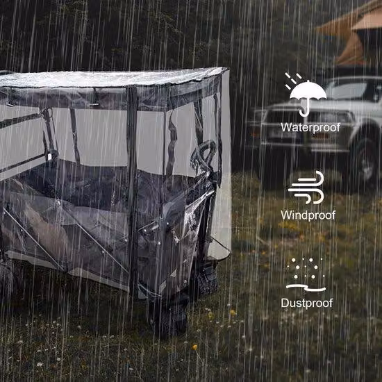 Carrello portautensili Famanu con freno sulle ruote anteriori, capacità di carico di 150 kg - Robusto carrello da spiaggia