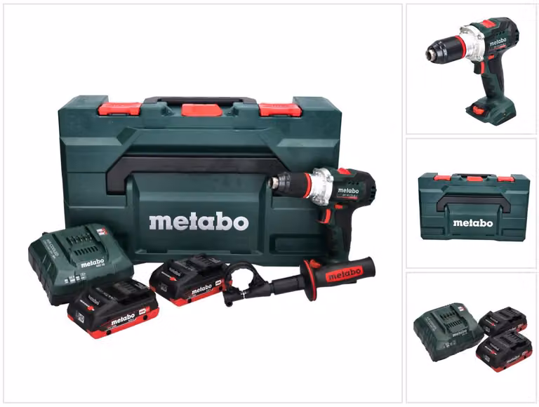 Metabo BS 18 LTX BL I Trapano avvitatore a batteria 18 V 130 Nm + 2x batteria 4,0 Ah + caricatore + metaBOX