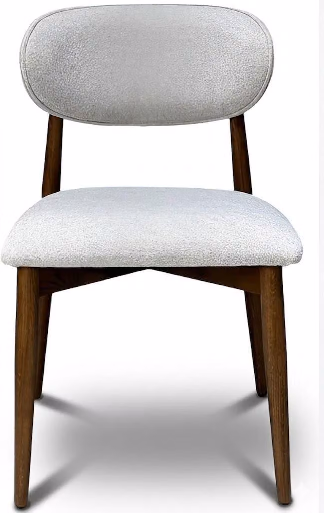 Sedia da pranzo moderna, sedia da cucina di design, sedia con schienale, in legno