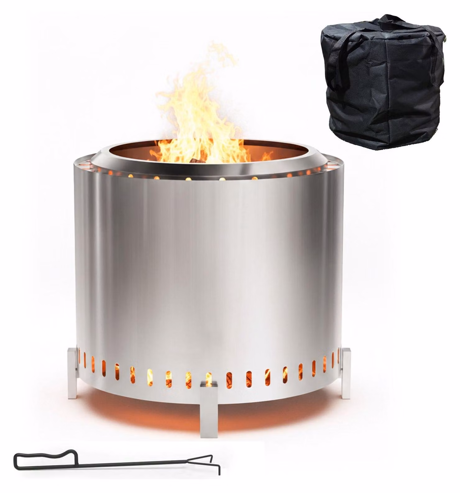 Braciere in acciaio inossidabile senza fumo, 49 cm