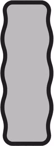 Specchio in legno "Aror" 50 x 2,2 x 160 cm - Nero