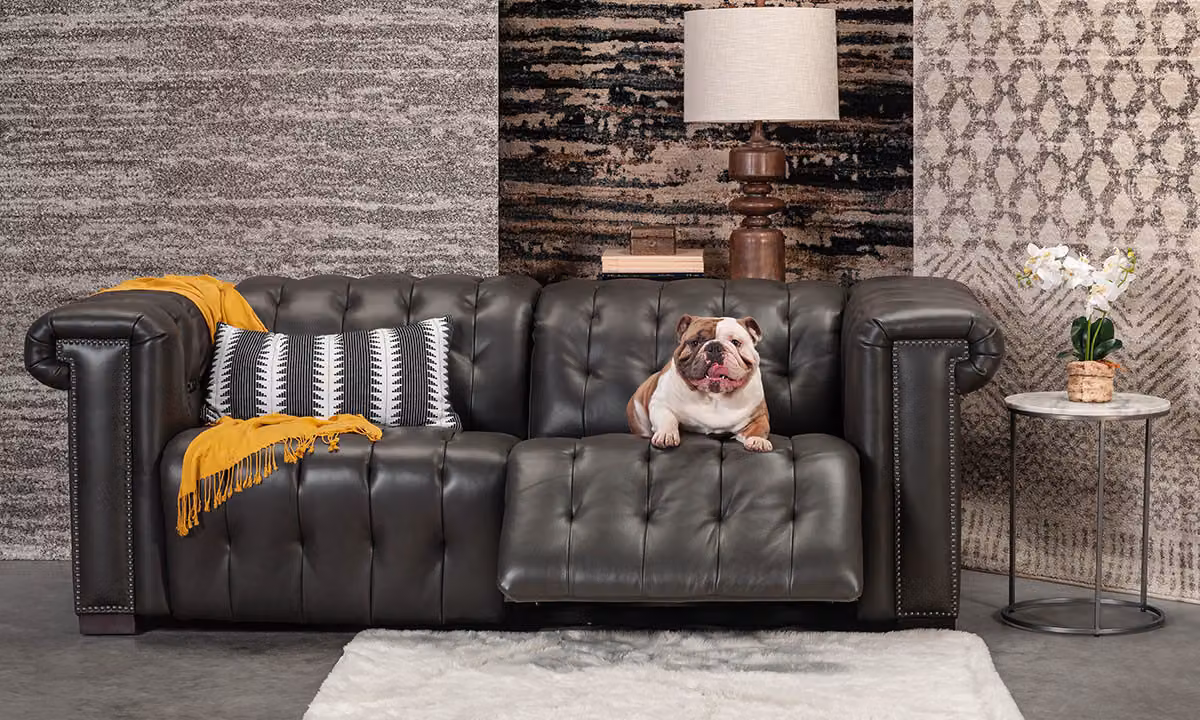 Design Chesterfield Dreisitzer 3Sitzer Leder Couch Polster Sofas Sofa Sitz Relax