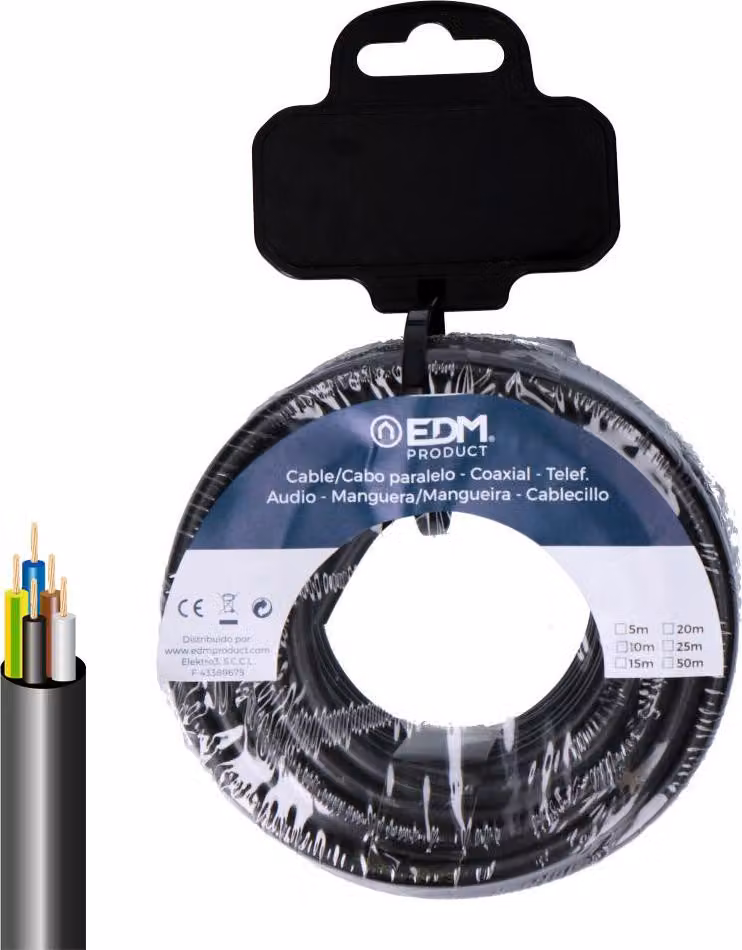 Tubo vv-k06/1kv 5 g 2,50 mm² nero 15 m