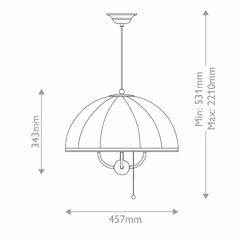 Elstead Lampada a sospensione Crosby, dimmerabile, Ottone / Oro, Soggiorno / Sala da pranzo, Metallo, Vintage, Lampada a sospensione