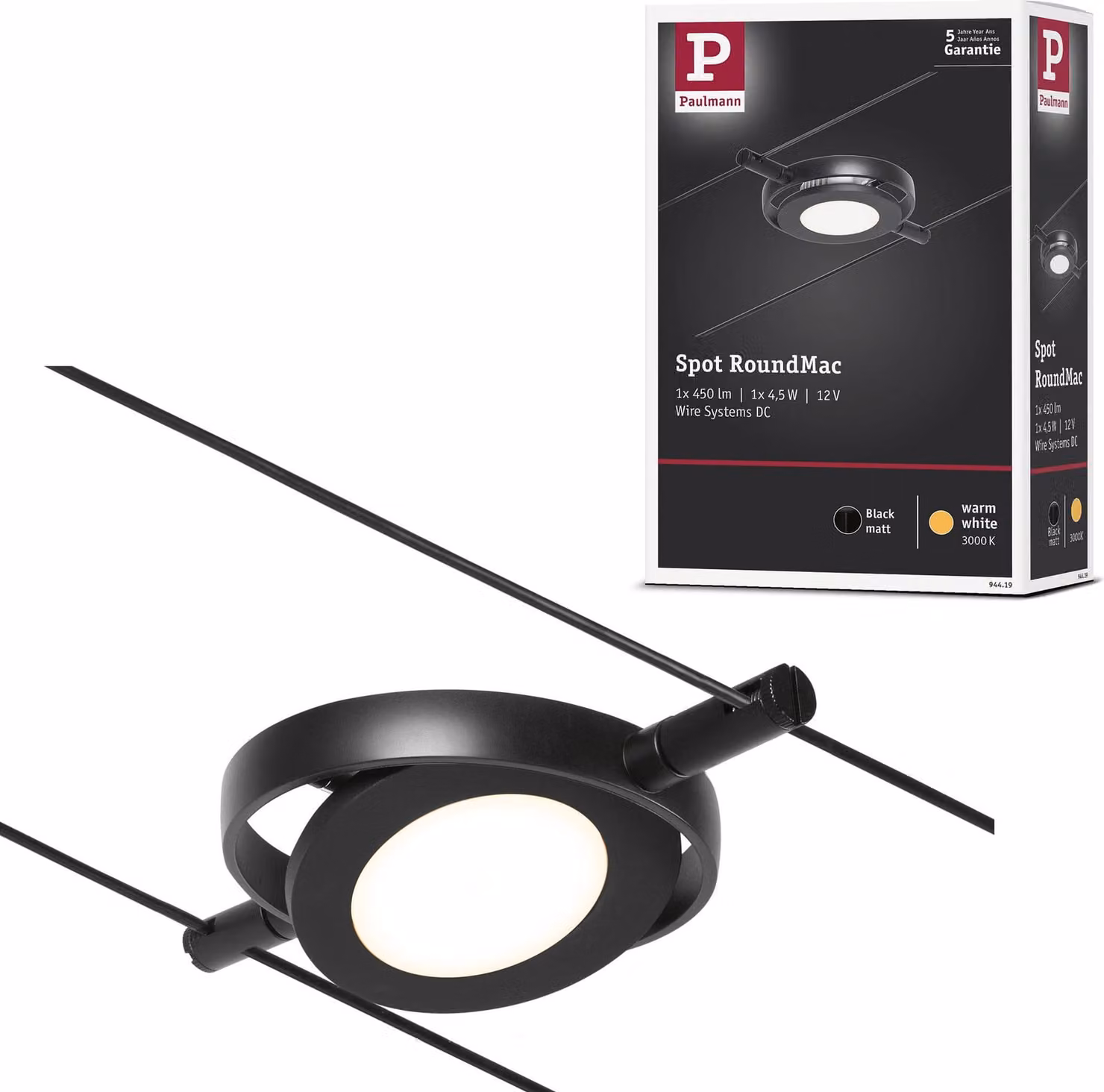 Sistema di cavi LED Paulmann CorDuo Faretto singolo RoundMac