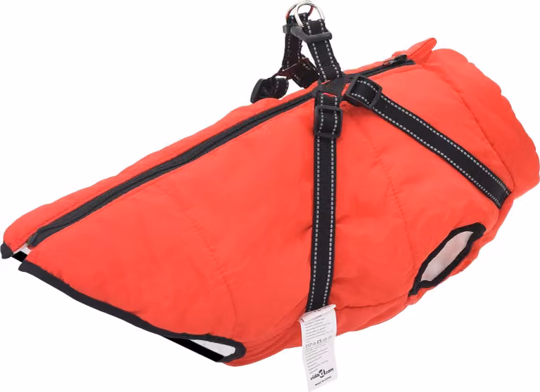 Cappotto per Cani Rosso L44 Pile e Poliestere