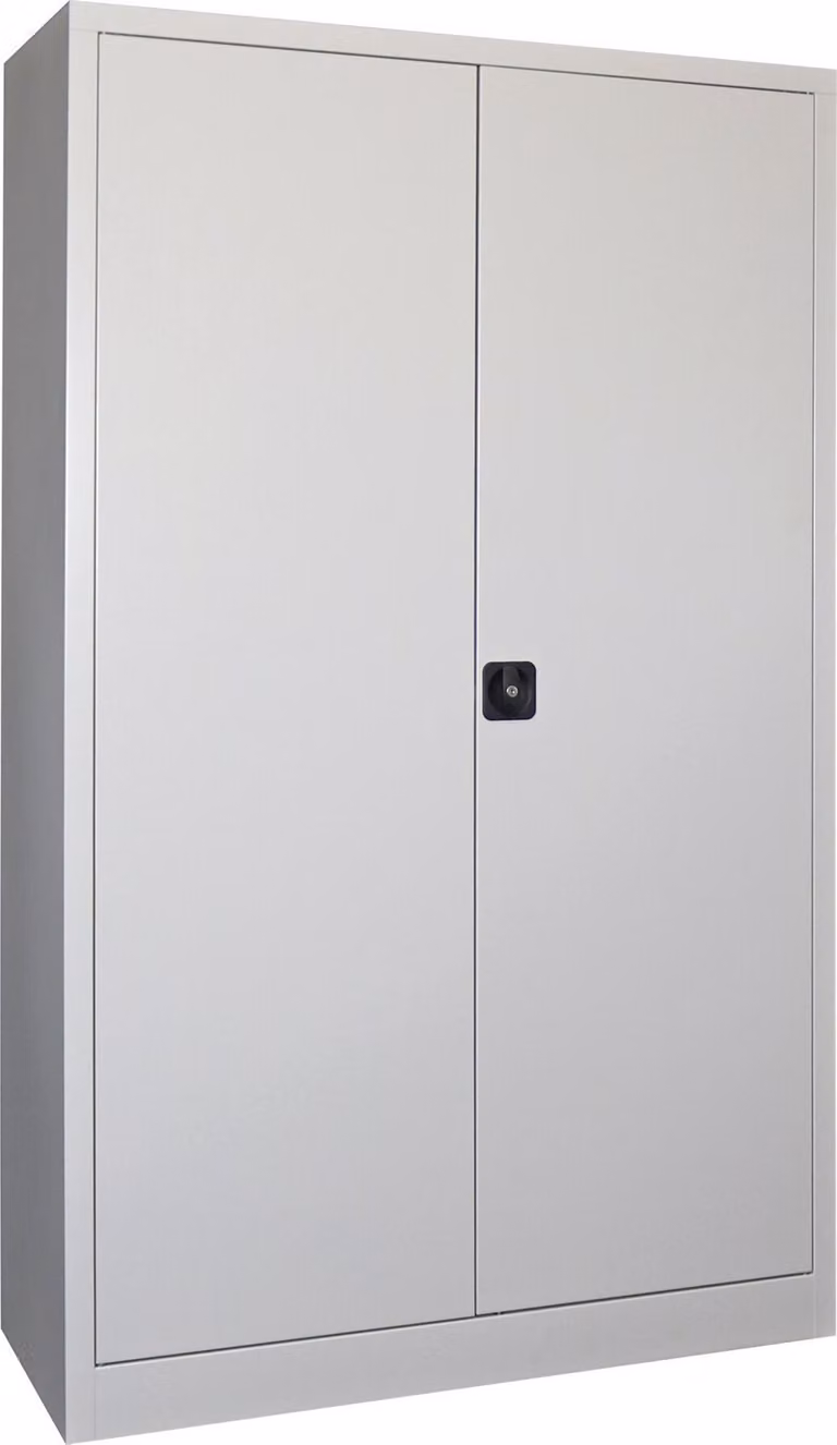 Armadio con ante a battente STIER, 1950x1200x400 mm, 4 ripiani zincati, RAL 7035