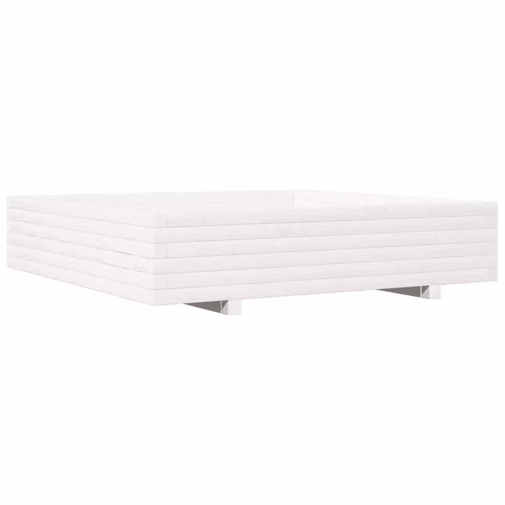 Fioriera da giardino Design Mania in legno di pino bianca L: 110 cm, P: 110 cm, H: 26,5 cm – 2