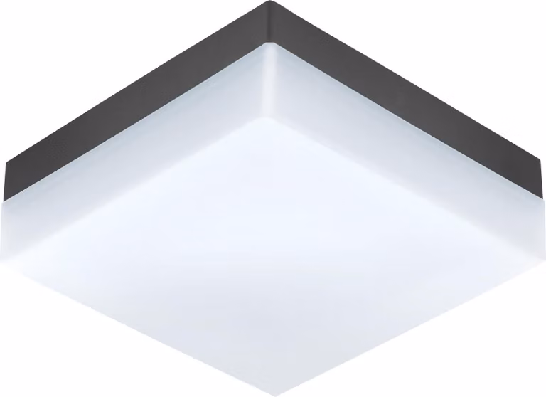 Plafoniera Esterno Moderno Sonella Policarbonato Grigio E Bianco Led
